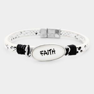 Faith message bracelet